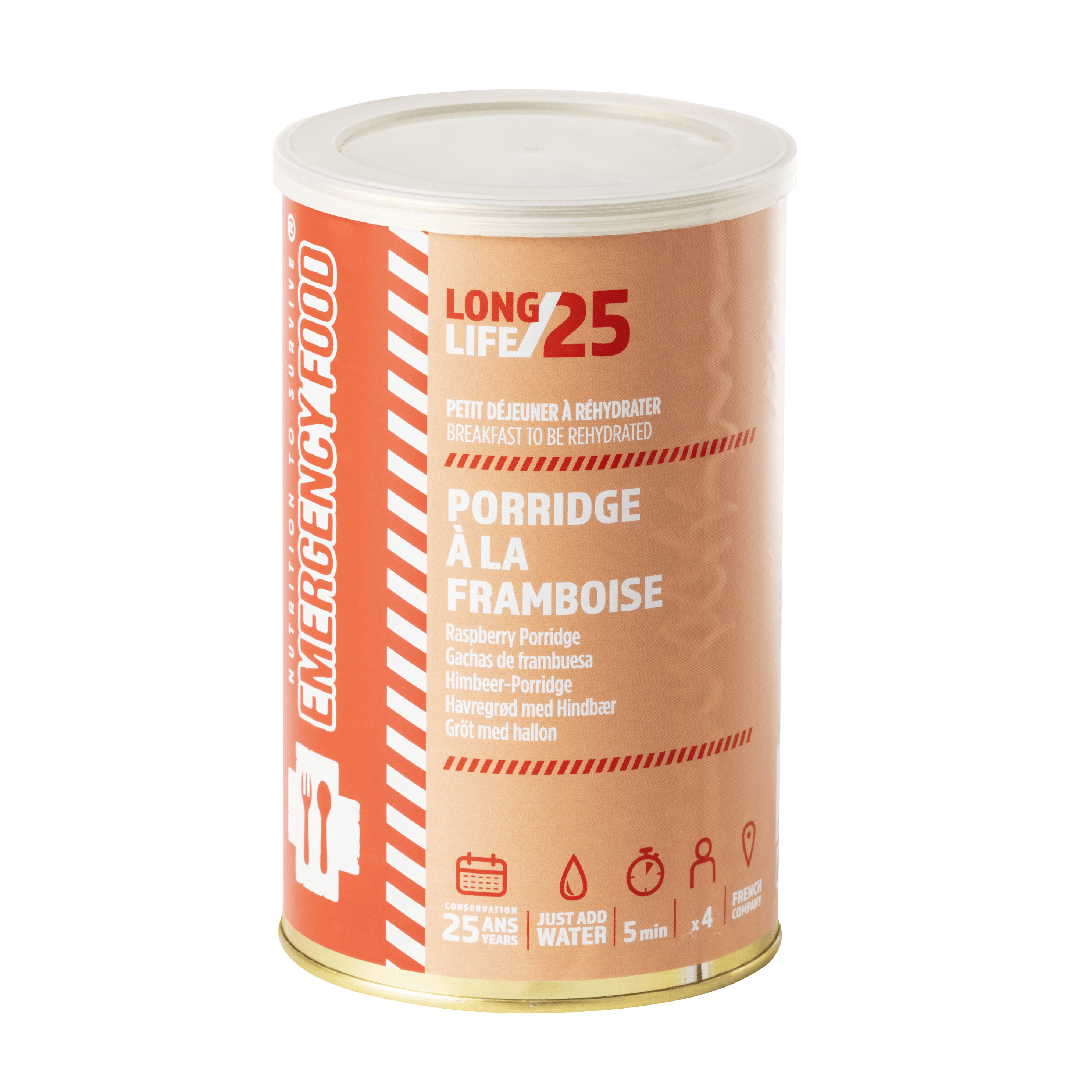 Porridge à la framboise - 500g - DDM 25 ans