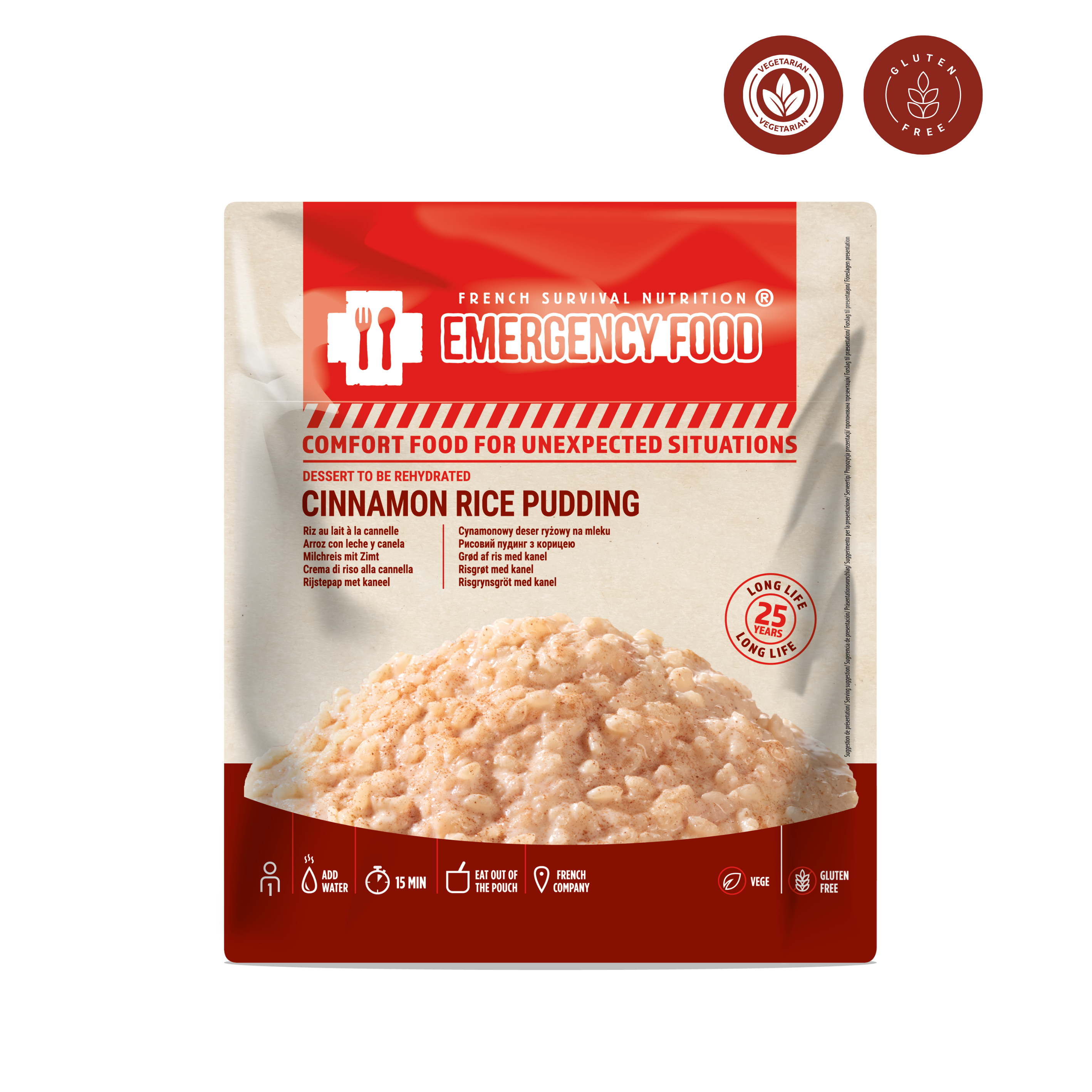 Riz au lait à la cannelle - 150g -  DDM 25 ans