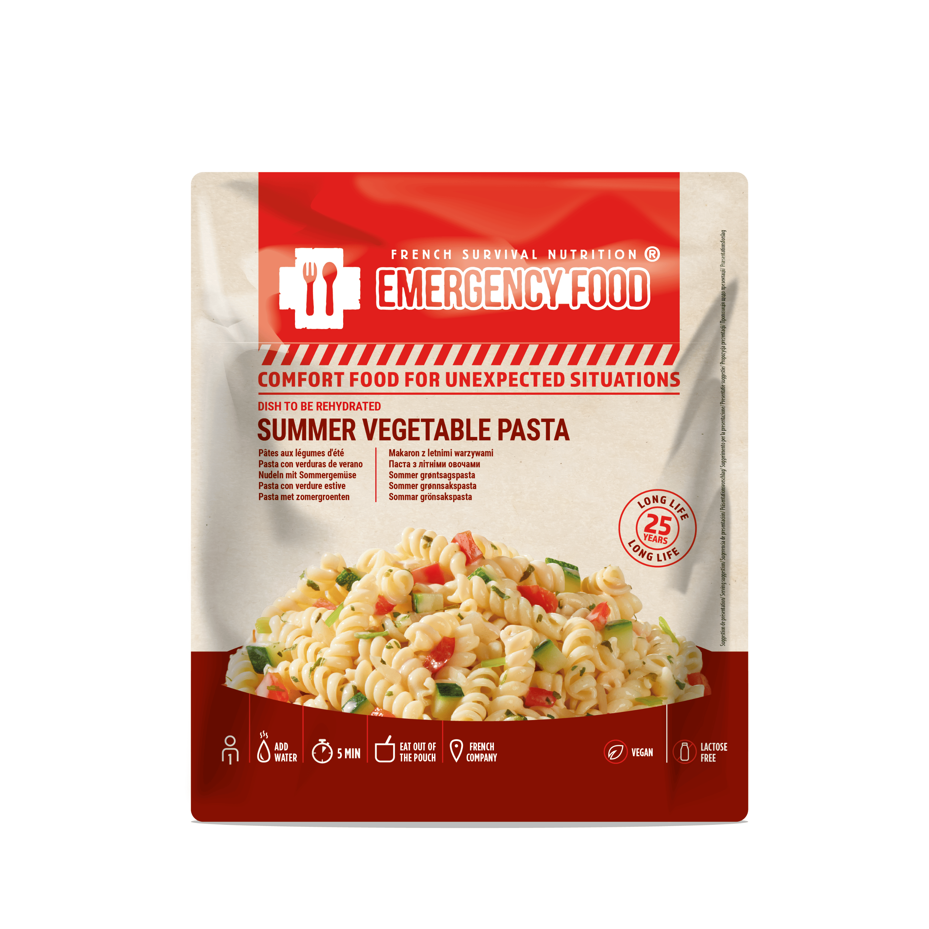Pâtes aux légumes d'été - 150g - DDM 25 ans