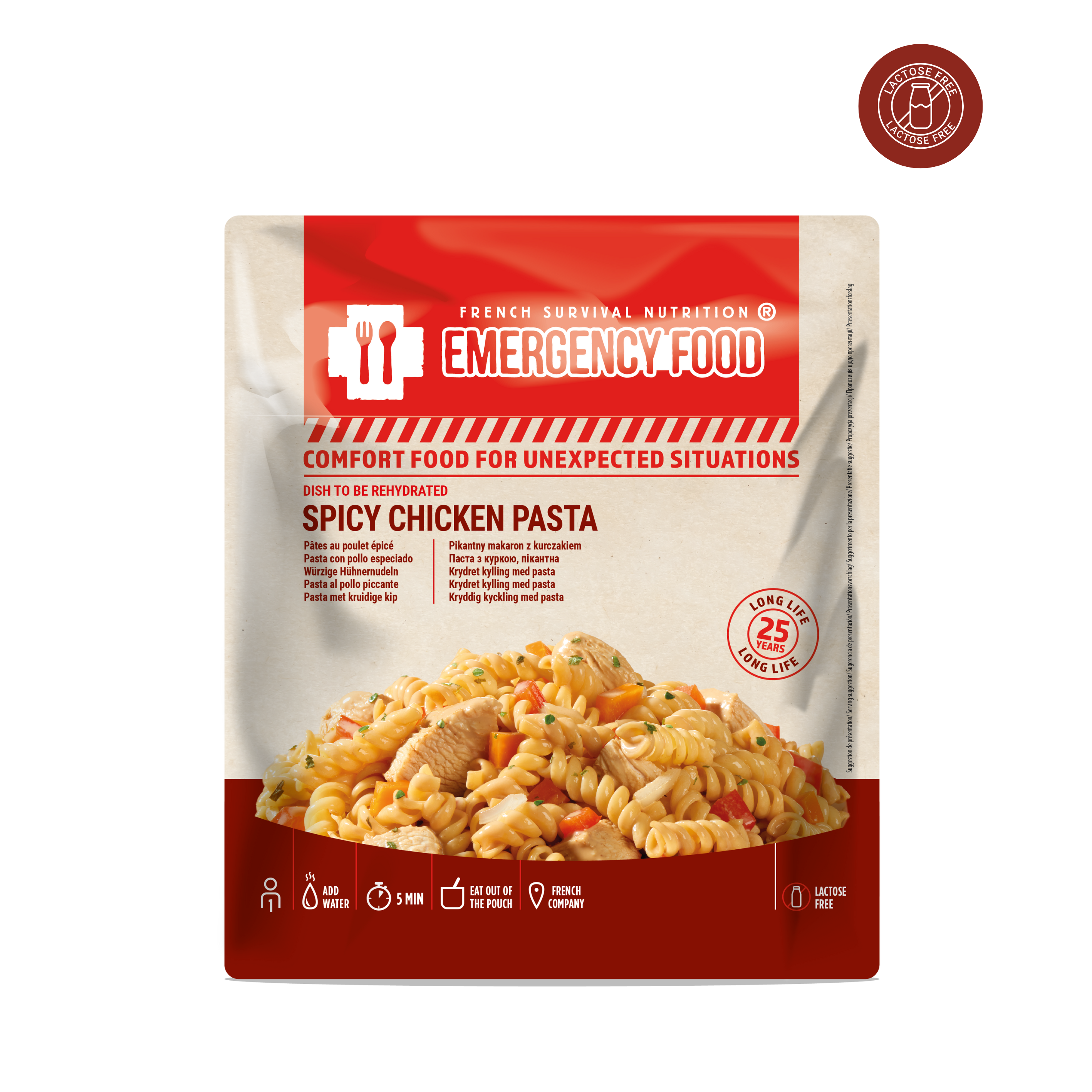 Pâtes au poulet épicé - 150g - DDM 25 ans