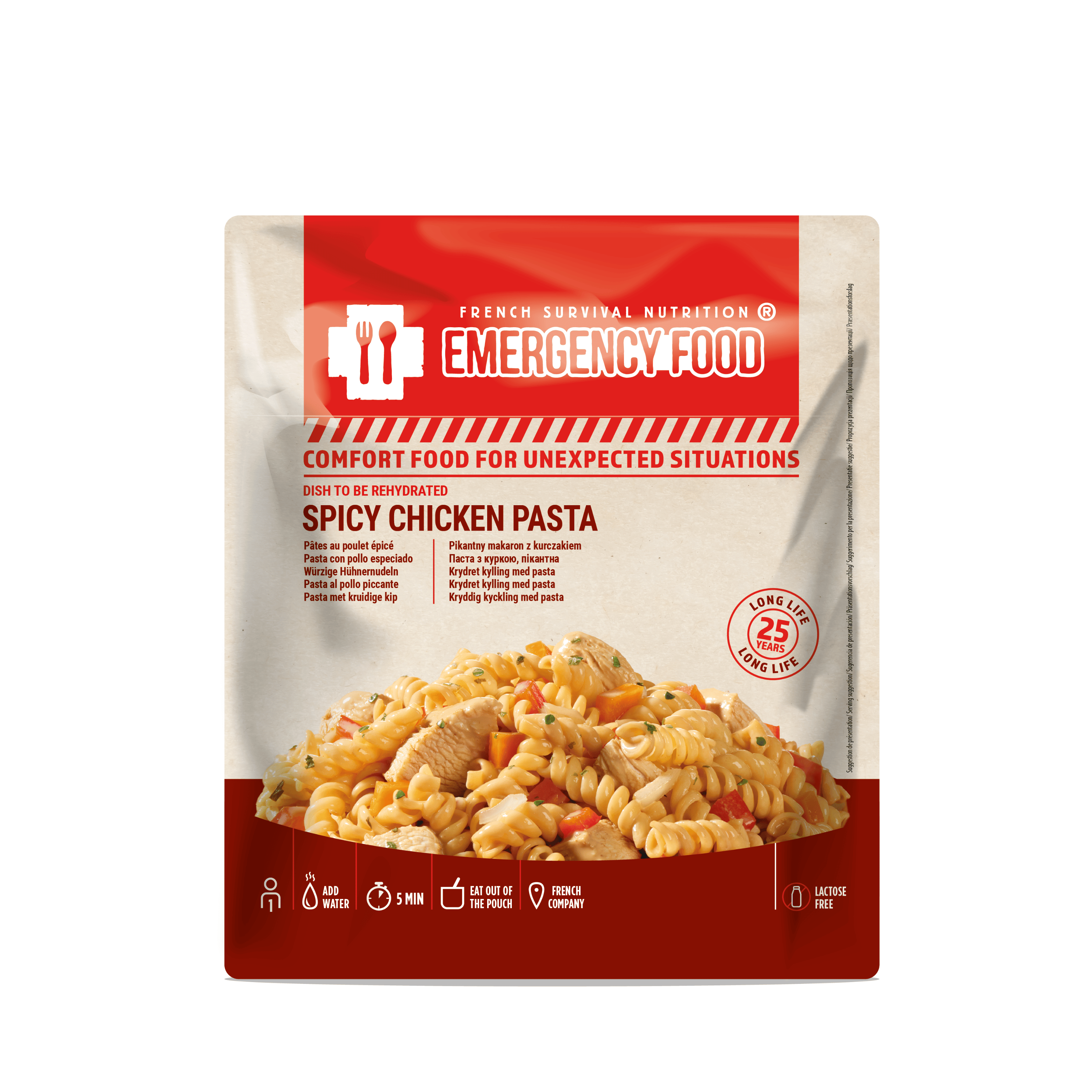 Pâtes au poulet épicé - 150g - DDM 25 ans